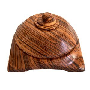 Handcrafted Zebrawood Lidded Box